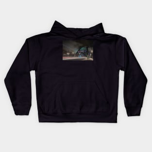 Tyne Bridge at night watching the traffic go by Kids Hoodie